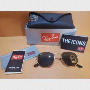 Ray-Ban Hexagonal Flat Lense Rb3548 001 Sunglasses